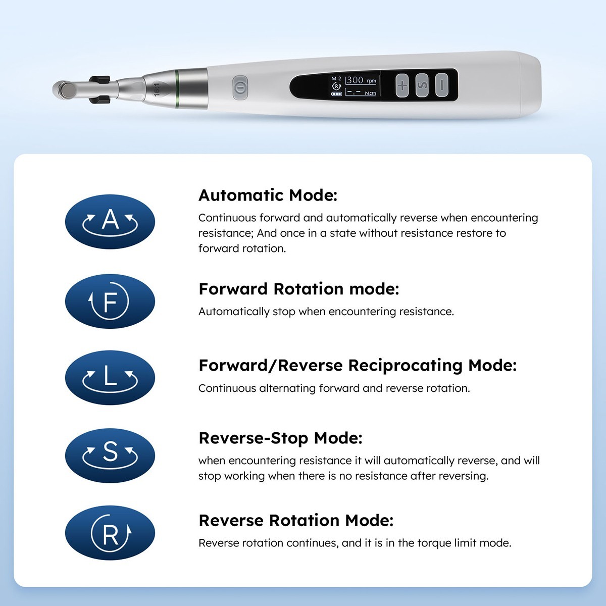 USA Dental Cordless LED Endo Motor 16:1 Reduction Contra Angle Handpiece