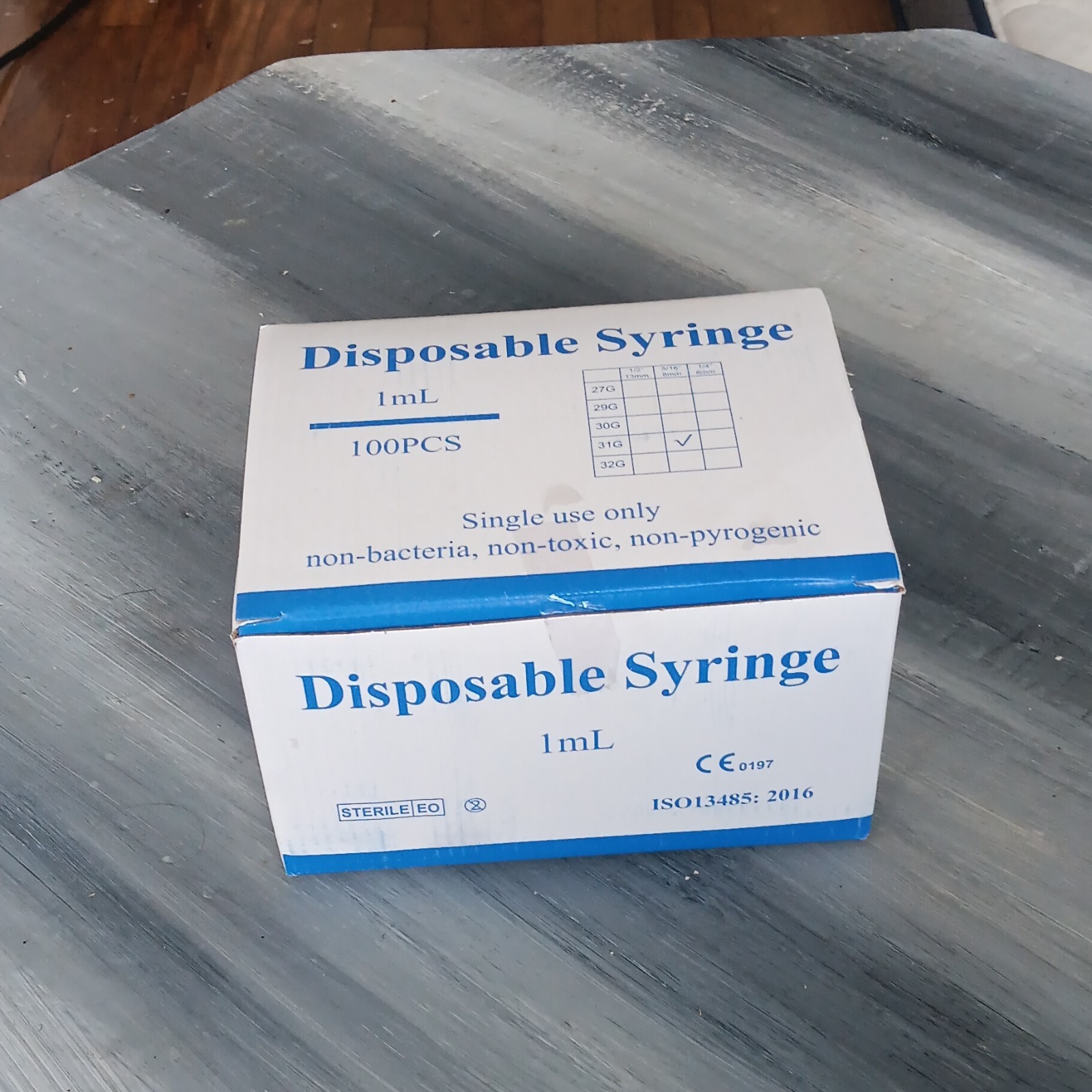 Disposable 1mL Slip Tip Syringe Sterile EO ISO13485:2016 100PCS