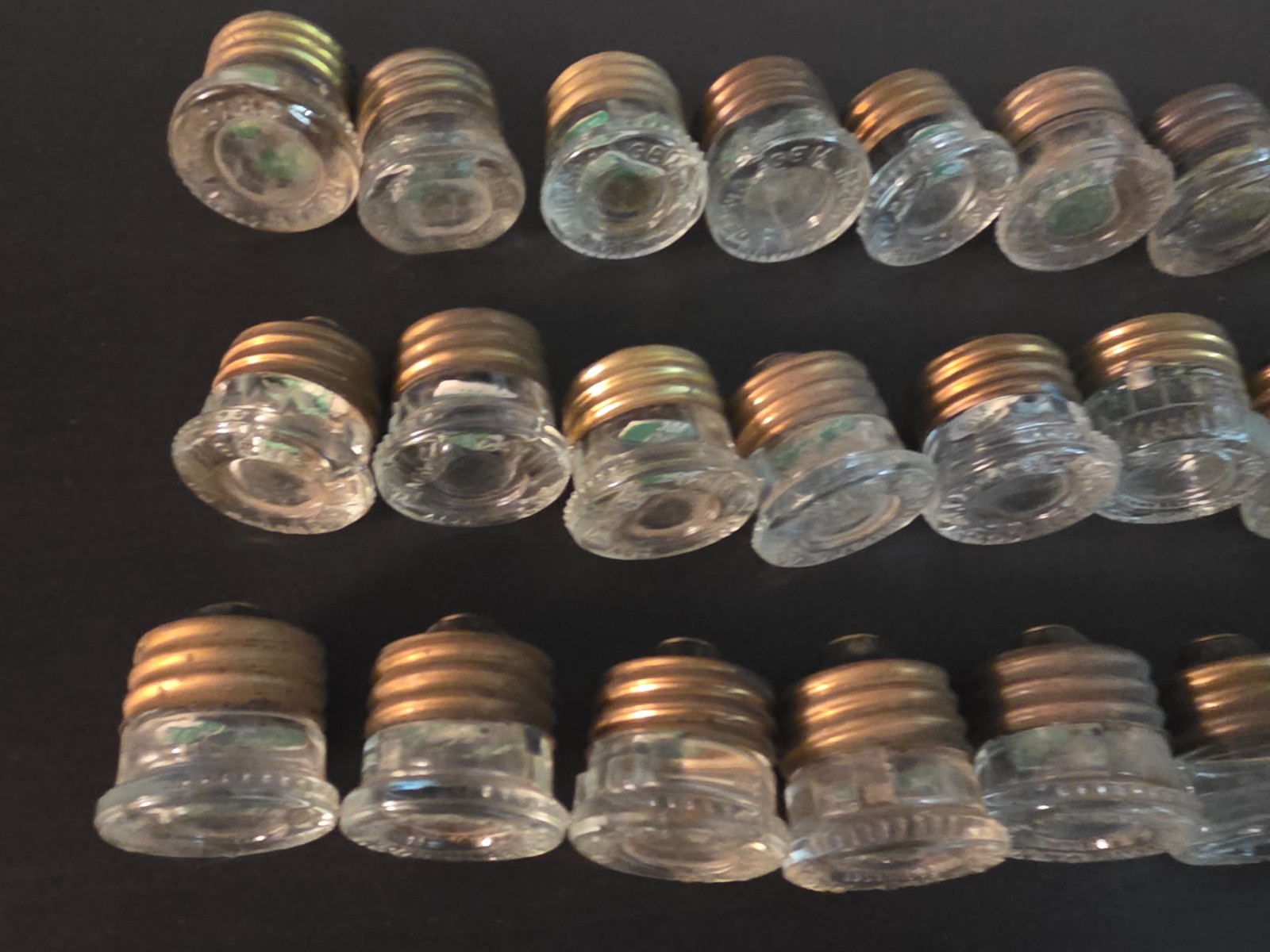 lot of 30 Eagle / GEM / GE Glass Plug Fuse 30 Amp Screw in style fuses