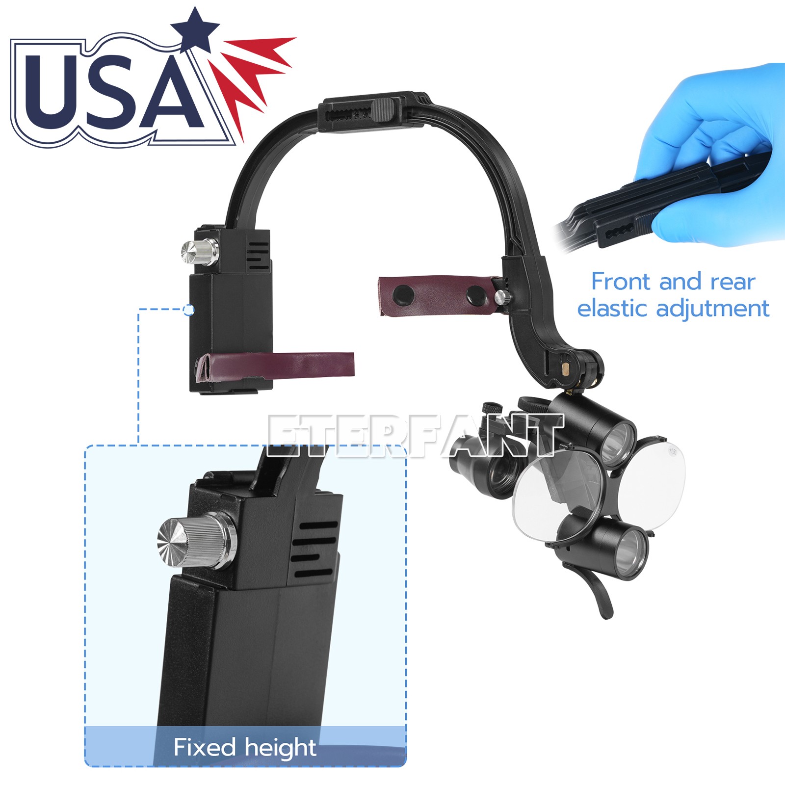 Dental Medical Headlight 10W LED Headlamp/3.5X Binocular Loupes 5W LED Light