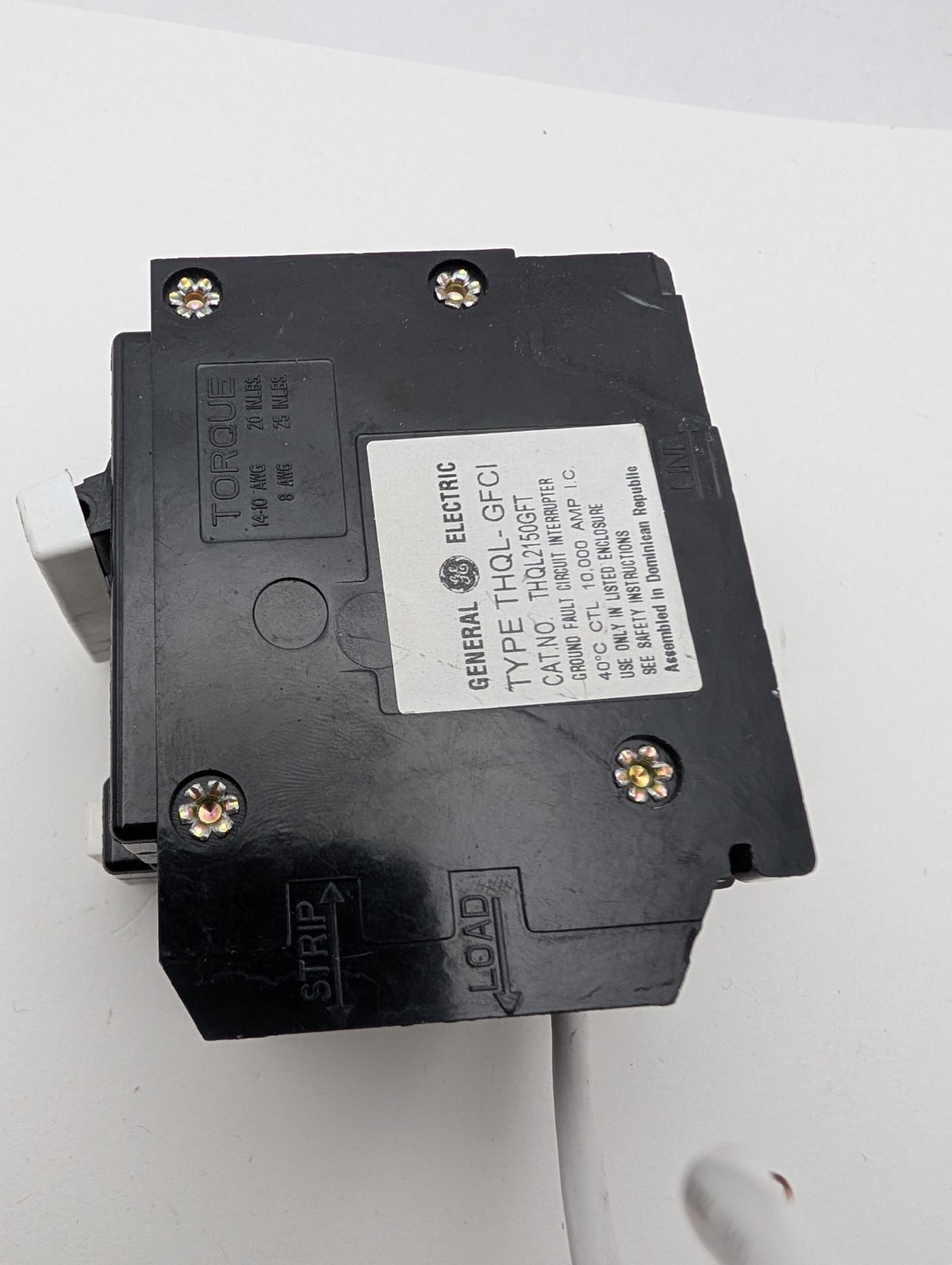 GE Ground Fault Circuit Breaker 2-pole 50A 120/240 VAC THQL2150GFT Old Style