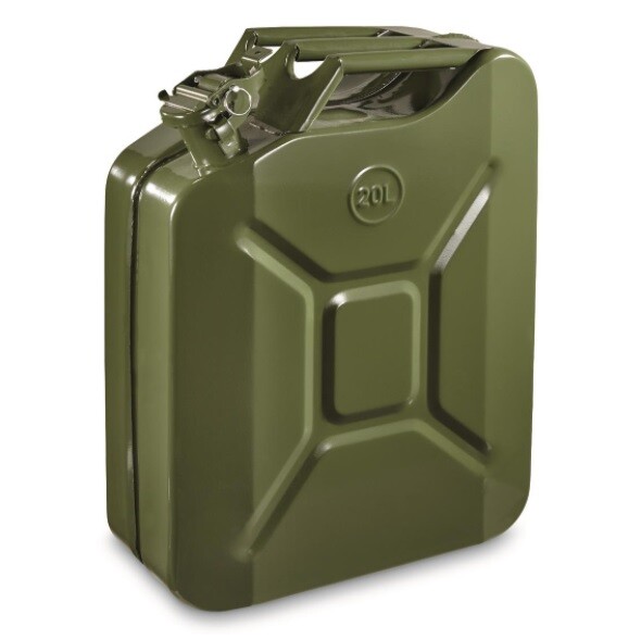 5 Gallon NATO Style 20L 5 Gallon Green Jerry Can Oil Gasoline Gas Steel Tank