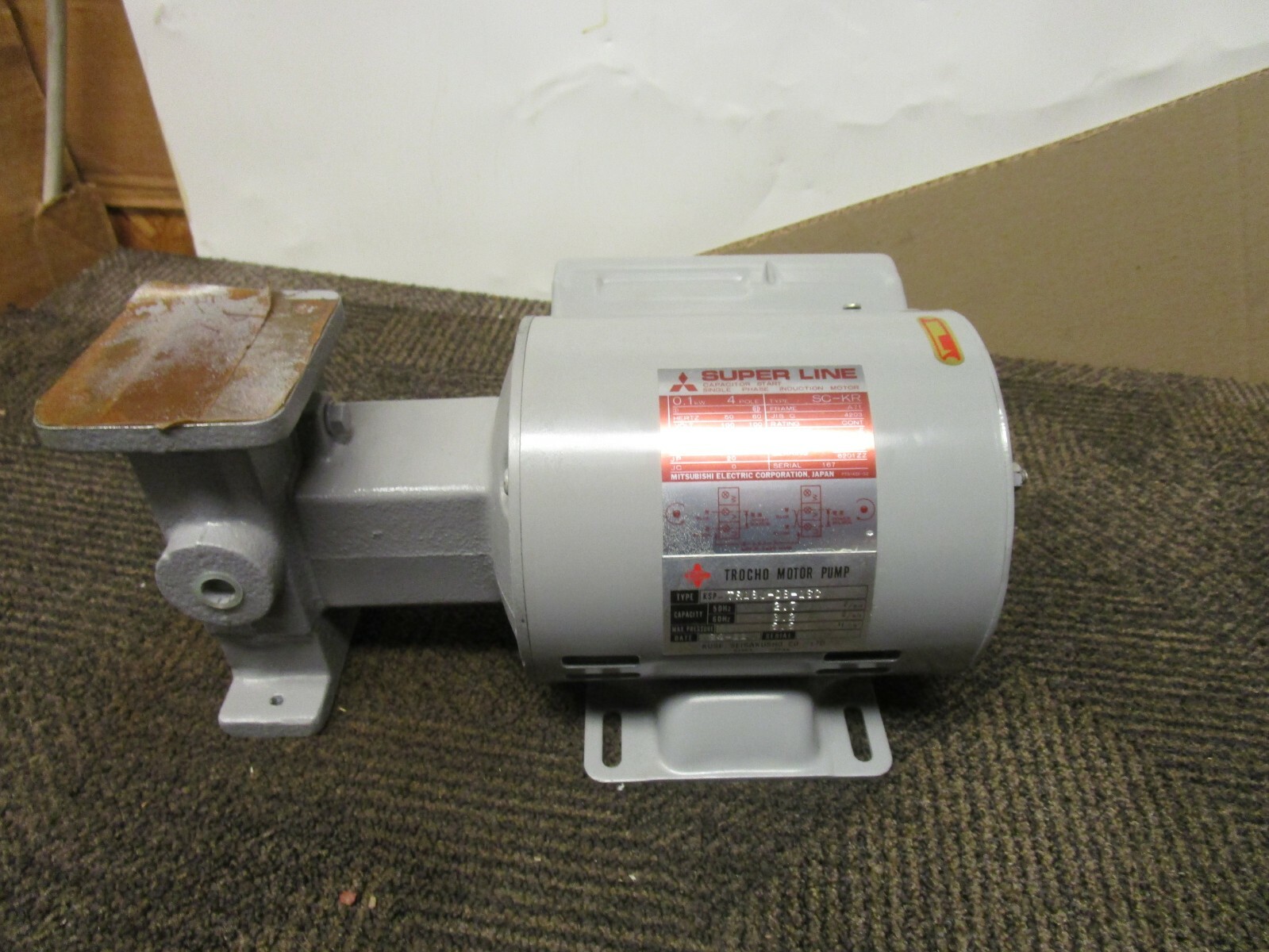 KUSE SEISAKUSHO KSP- TR18J-DB-1SC 0.1KW MOTOR PUMP 100V 1PH 1730RPM 5.5KG/CM2