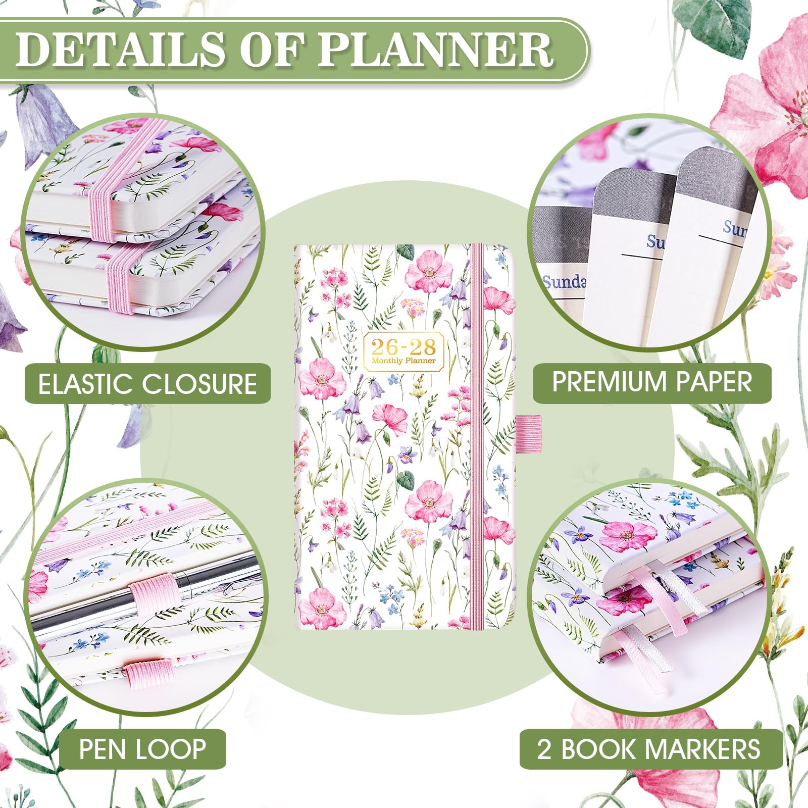 Pocket Calendar 2026-2028 – 3 Year Monthly Planner 2026-2028, January 2026 – …