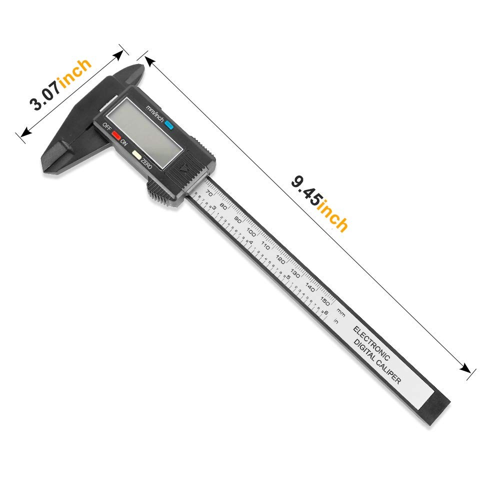 Digital Caliper, 0-6 inches Caliper with Large LCD Screen, Auto – Off Feature,
