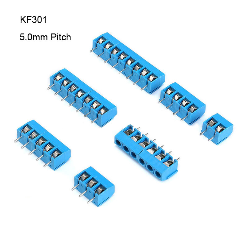 KF301 2 – 3Pin 5.0mm Pitch Screw Terminals Block Connector 300V/16A PCB Blue Pin