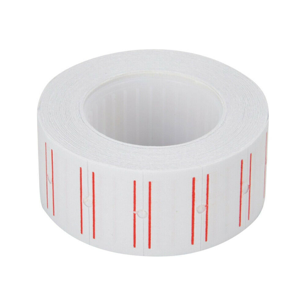 10 Rolls White Red Line Price Tag Gun Sticker 600 Labels Per Roll For MX 5500