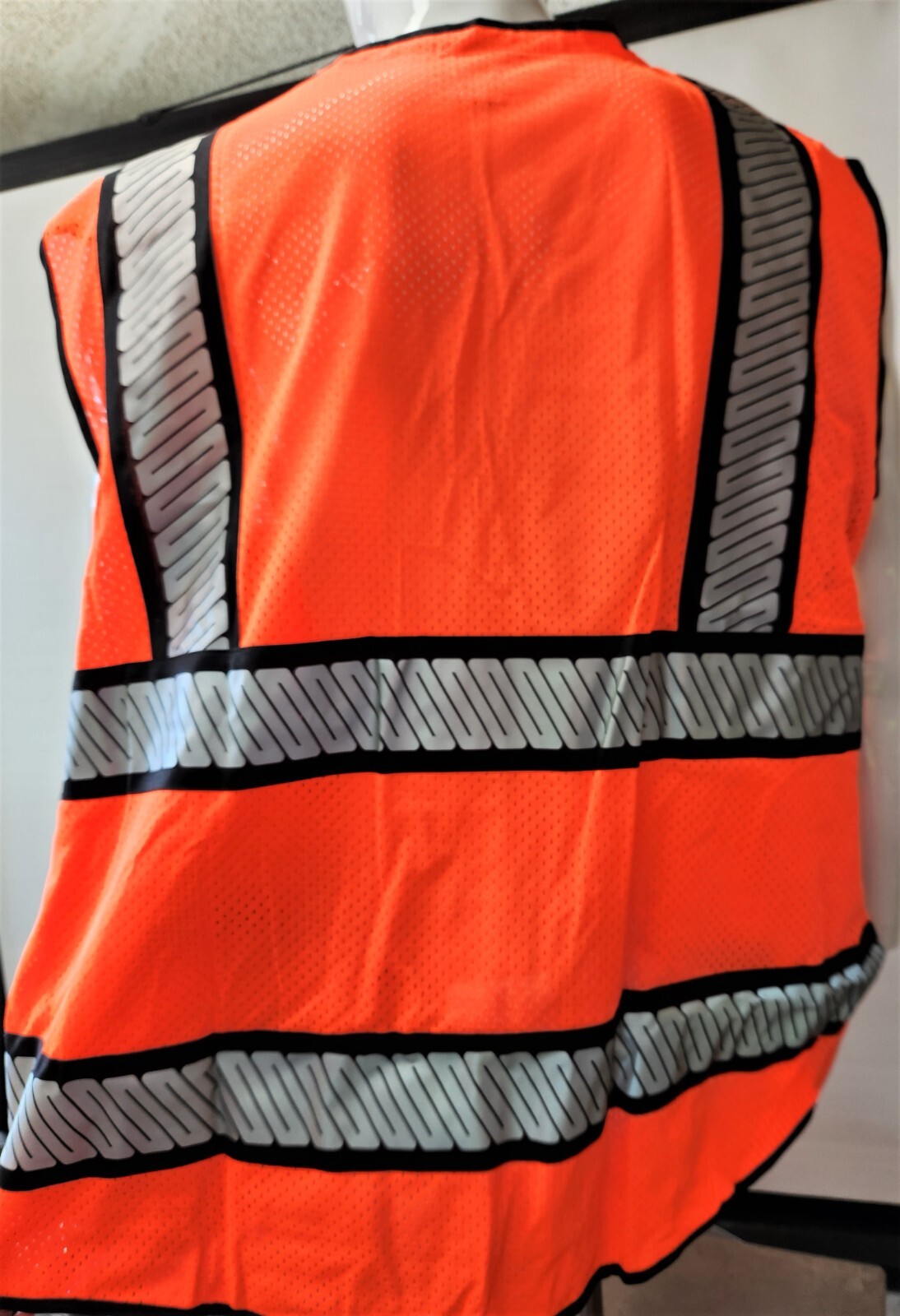 RADIANS HIGH VISIBILITY Surveyor Two Tones Orange Safety Vest Mesh front & back
