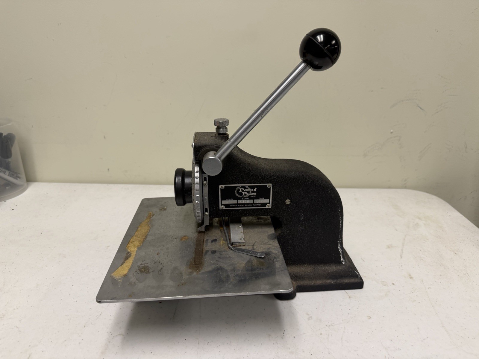 Perma Products Model 4 Manual Stamping/Embossing Press, Metal, Lettering Wheel