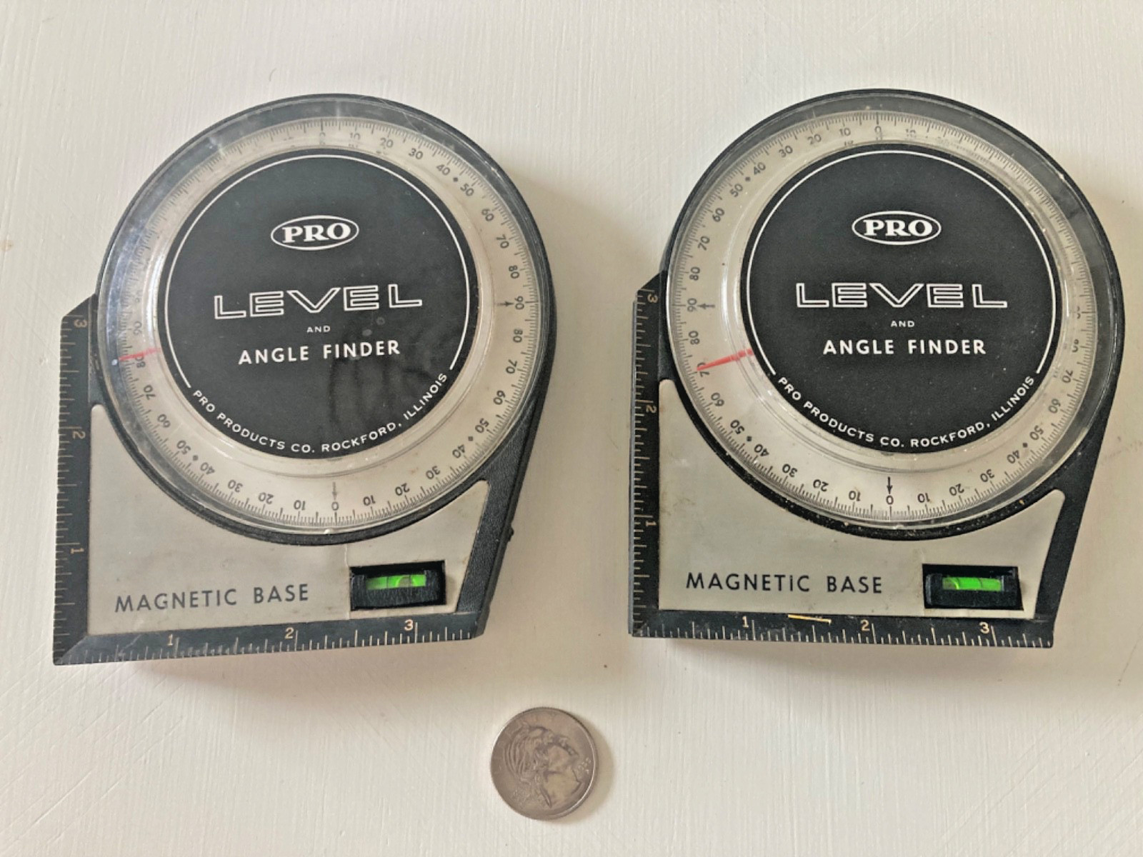 Lot 2 PRO ANGLE LOCATOR FINDER MAGNETIC BASE LEVEL CONSTRUCTION 0 – 90 DEGREES
