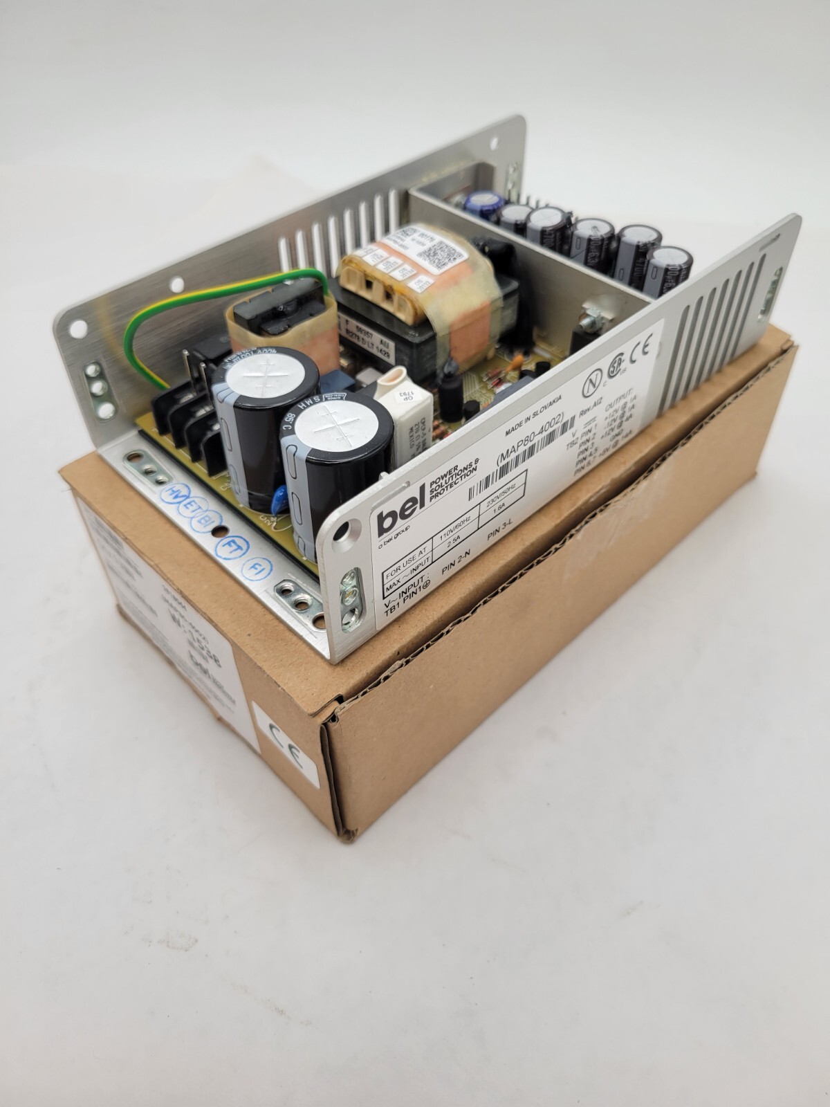 BEL MAP80-4002 Switching Power Supply In: 110/230V Out: 5/12V 80W Quad Output