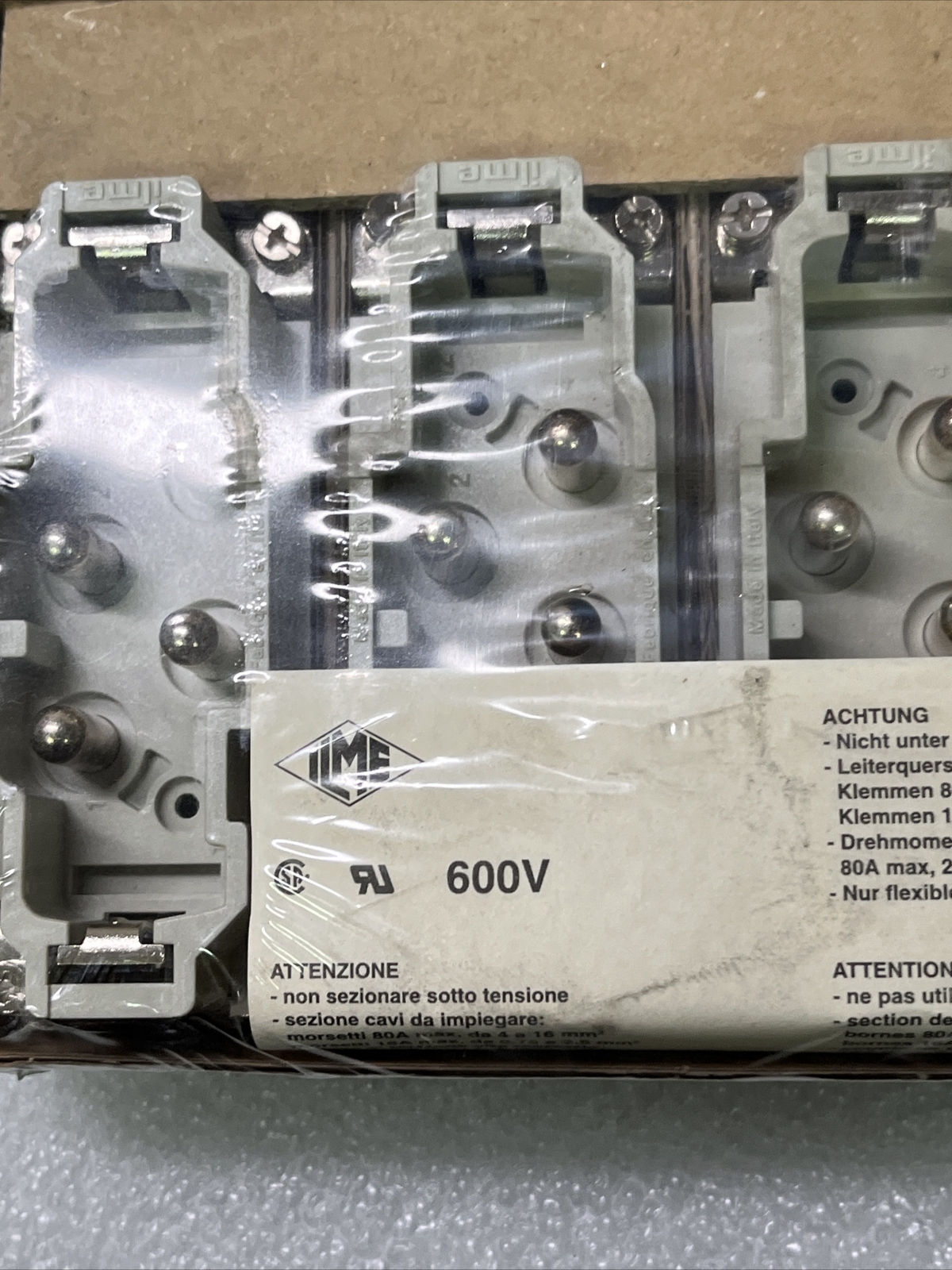 (LOT OF 5) ILME CXM 4/0 Heavy Duty Connector Plated 4 PIN Male 690V 77.27