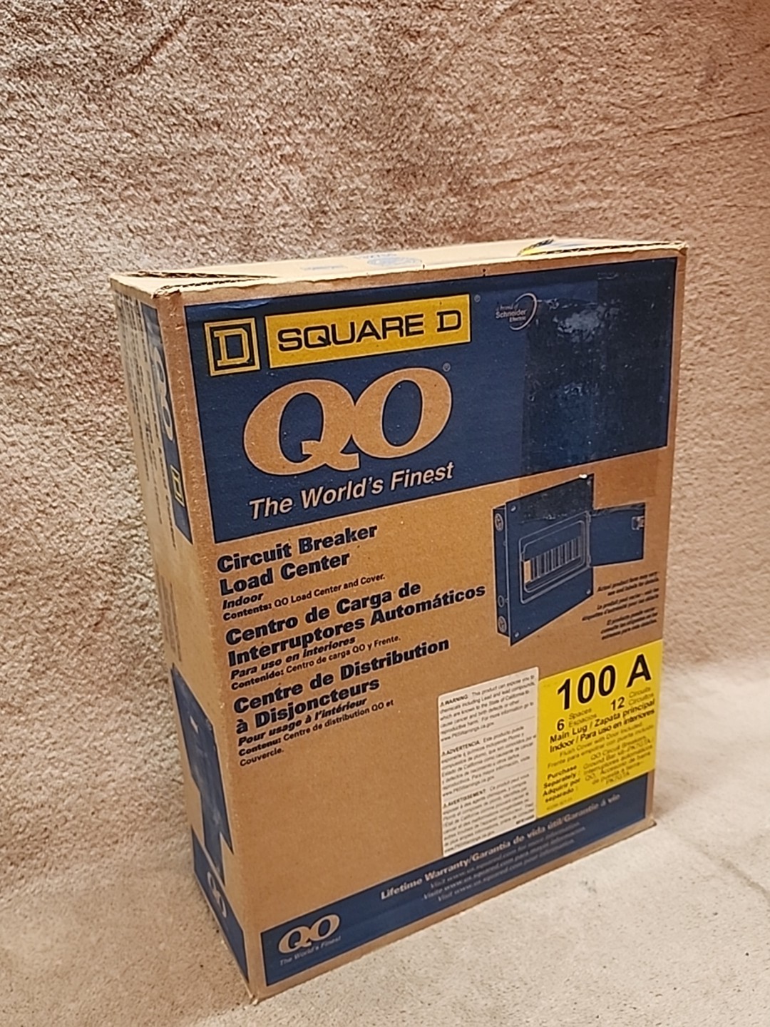 Square D Main Lug Load Center Indoor Flush Mount 100A 6:S, 12:C #QO612L100DF