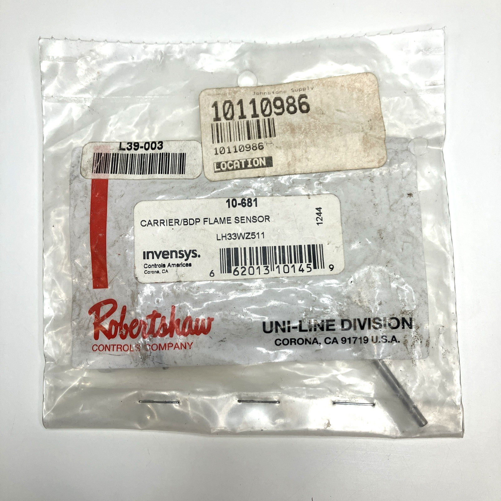 NEW Robertshaw 10-681 Flame Sensor Carrier LH33WZ511