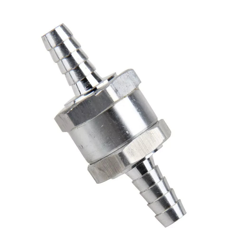 2 Pcs 8mm 5/16″ Fuel Non-Return One Way Check Valve Petrol Diesel Oil Aluminum