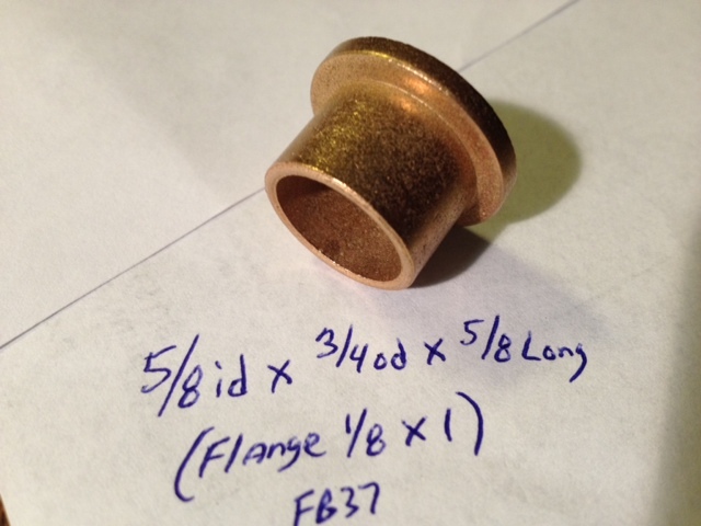 Oilite Flange Bushing Bronze 5/8 id x 3/4 x5/8 Brass Bush Shim Spacer Bearing 37
