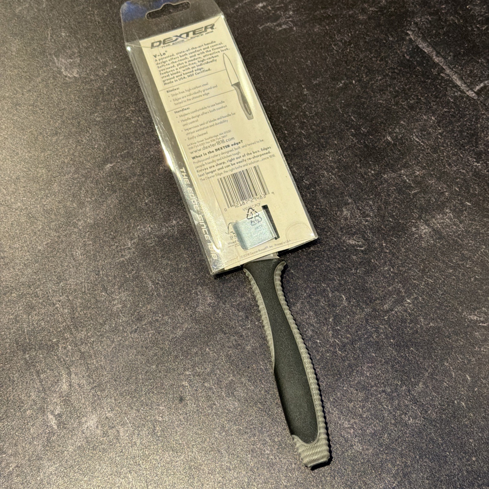 Dexter-Russel V-Lo 3 1/2″ Paring Knife ~ Black/Gray ~ Scalloped Parer ~ NEW!