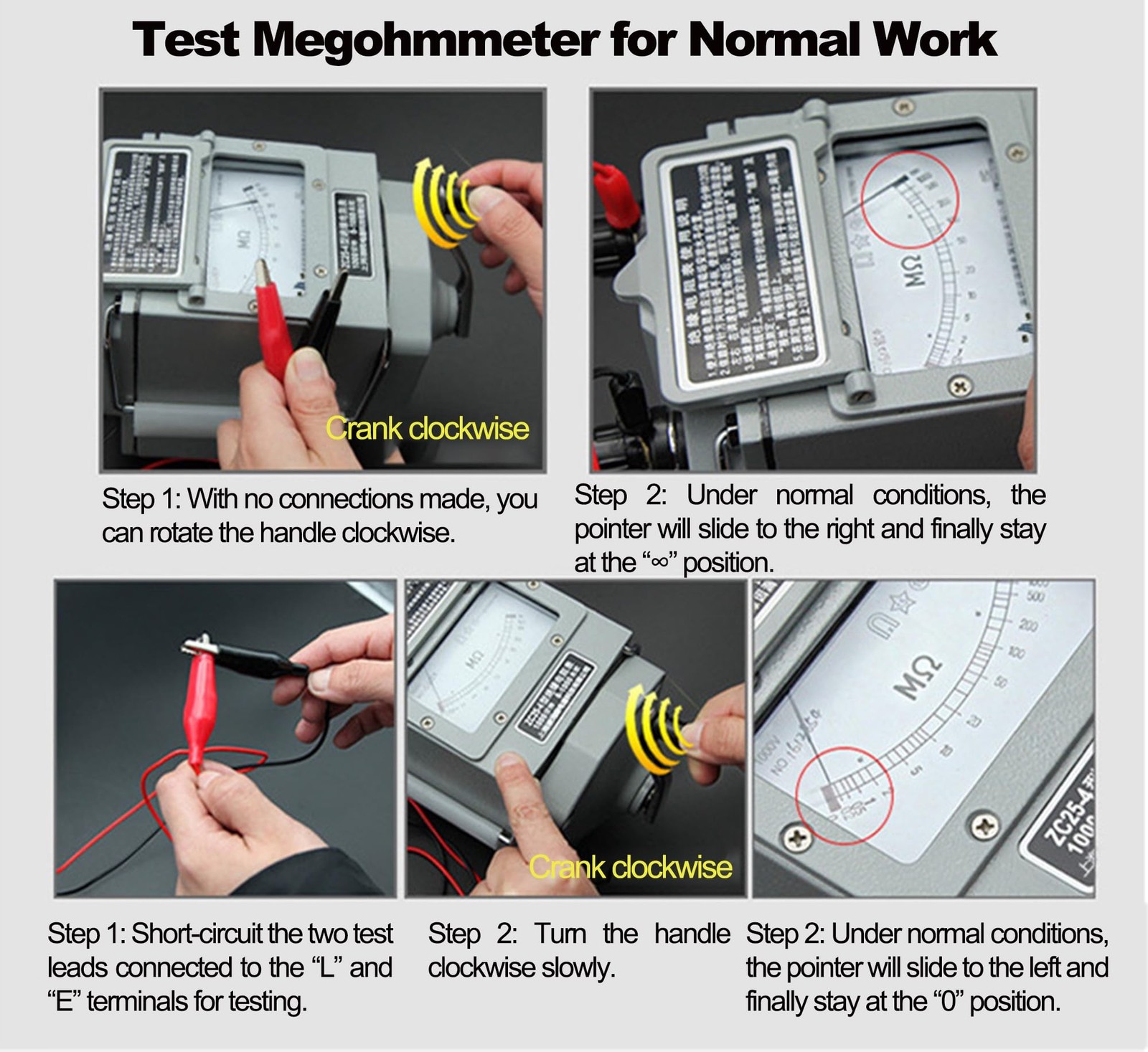 Megohmmeter 1000V Insulation Resistance Tester 1000MΩ M Egger Hand Crank