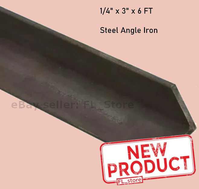 Steel Angle Iron 1/4″ x 3″ x 6 Feet Hot Rolled 72″ Carbon Steel 90° Stock Mill