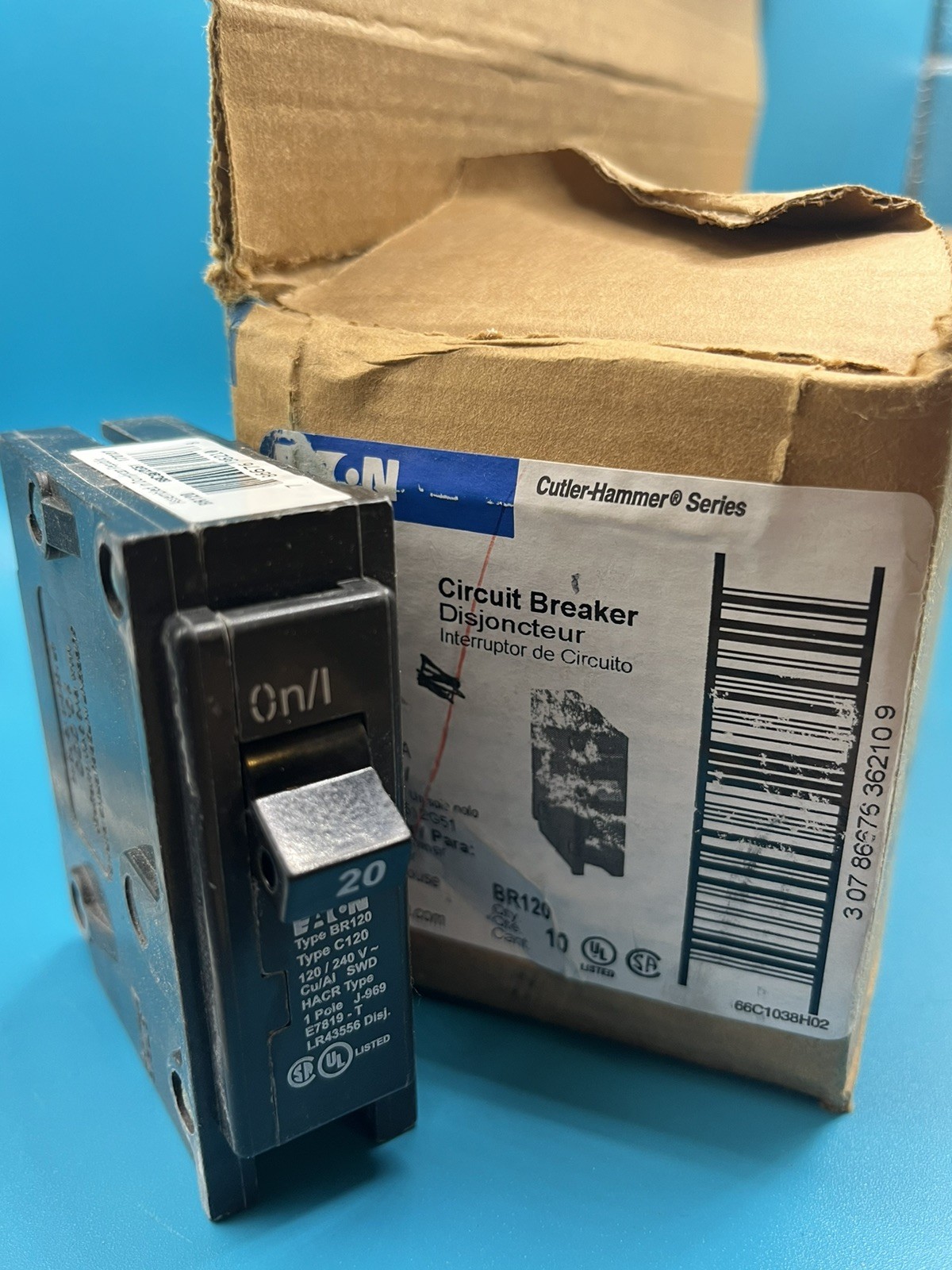 10 NEW Eaton BR120 1 Pole 20A Circuit Breaker