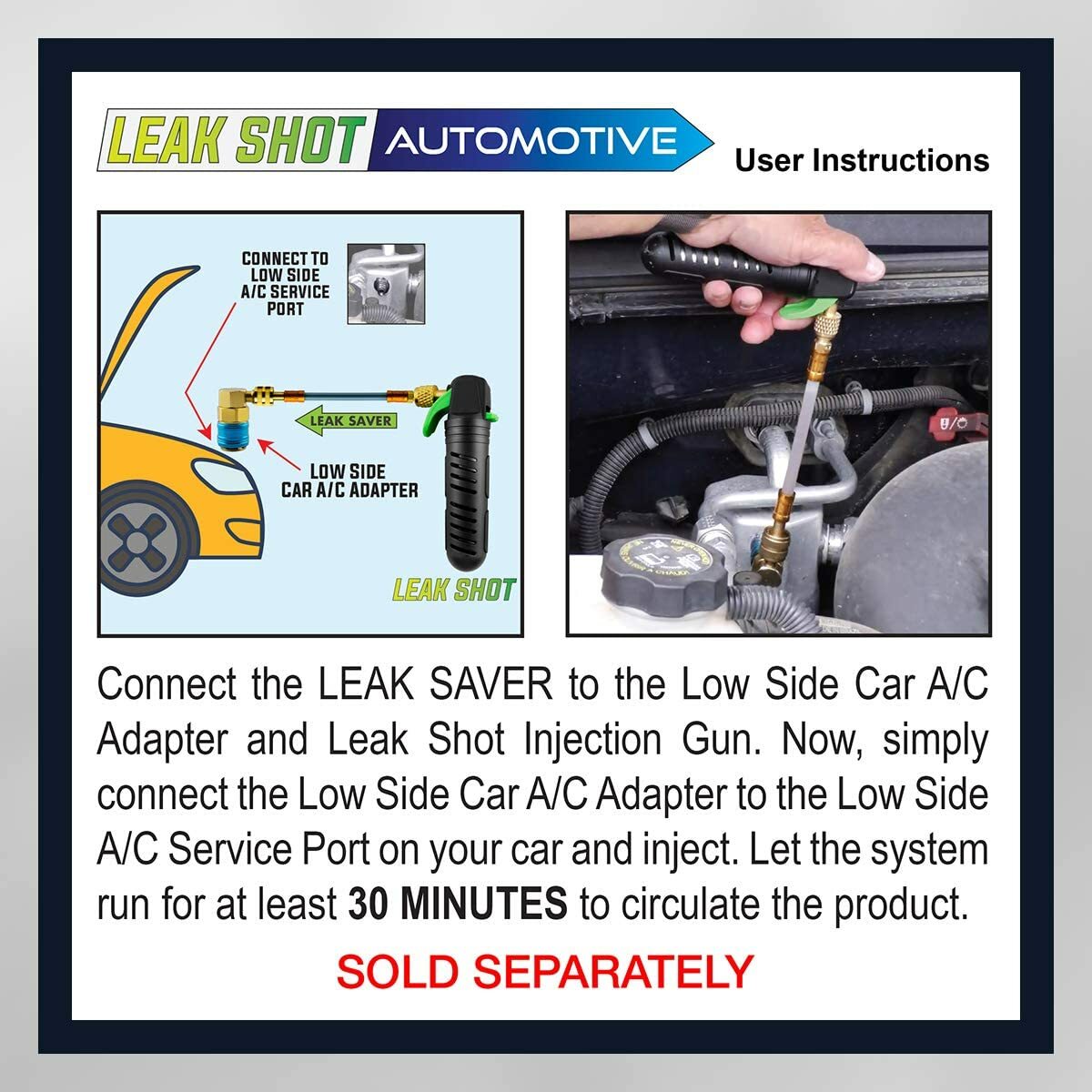 Leak Saver Direct Inject Refrigerant Leak Sealer Small System up to 1 Ton 3 Pack