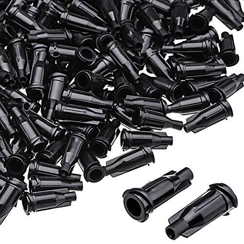 250 Pack Luer Lock Syringe Tip Caps Dispensing Needle Tip Cap (Black)