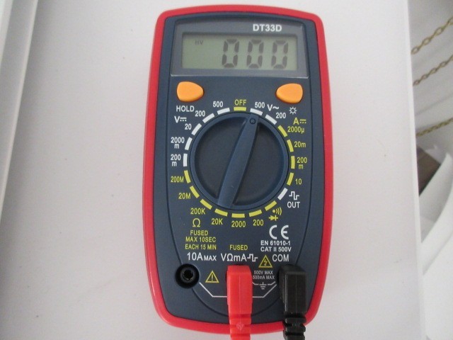 DT33D Multimeter Tester 2000 Counts Digital with DC AC Voltmeter BRAND NEW