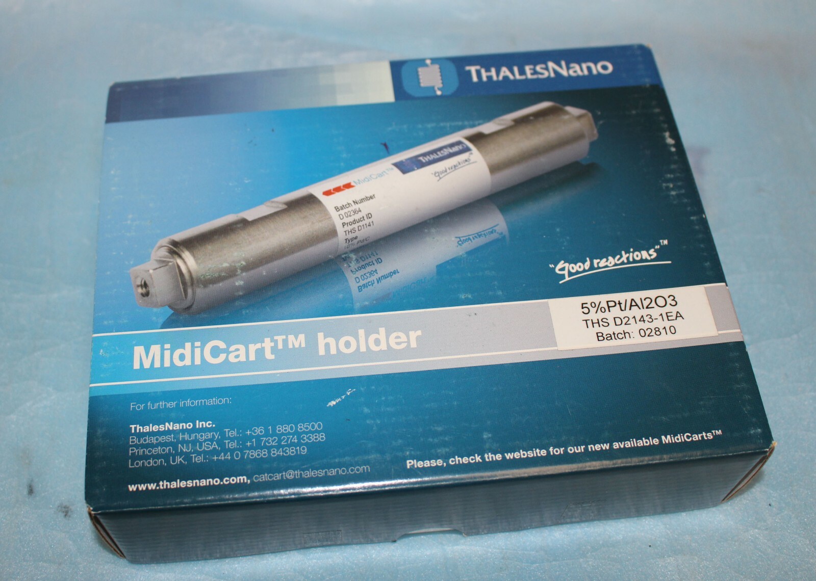 Thales Nano MidiCart Holder Catalyst Cartridge THS D2143-1EA 5% Pt/Al2O3