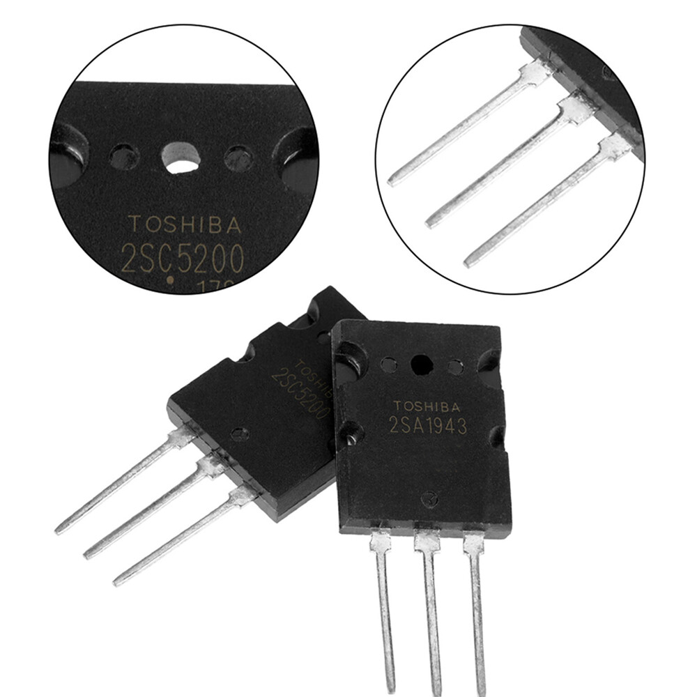 20PCS Black Power Matched Transistors 2SA1943 2SC5200 For High Performance US