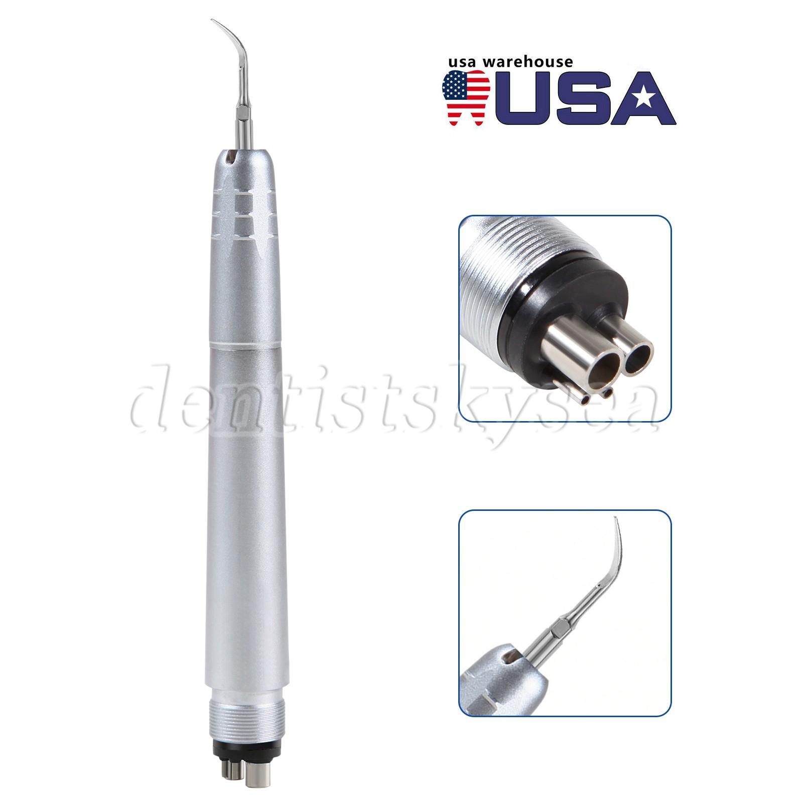 Dental Air Scaler Sonic Perio Scaling 4 Hole with 3 Compatible Tips US STOCK