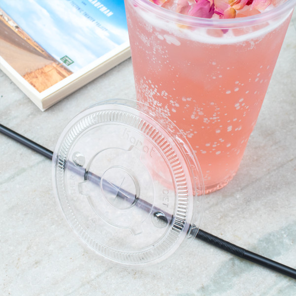 Karat 104.5mm PET Plastic Flat Lids – 600 ct, C-KCL1045