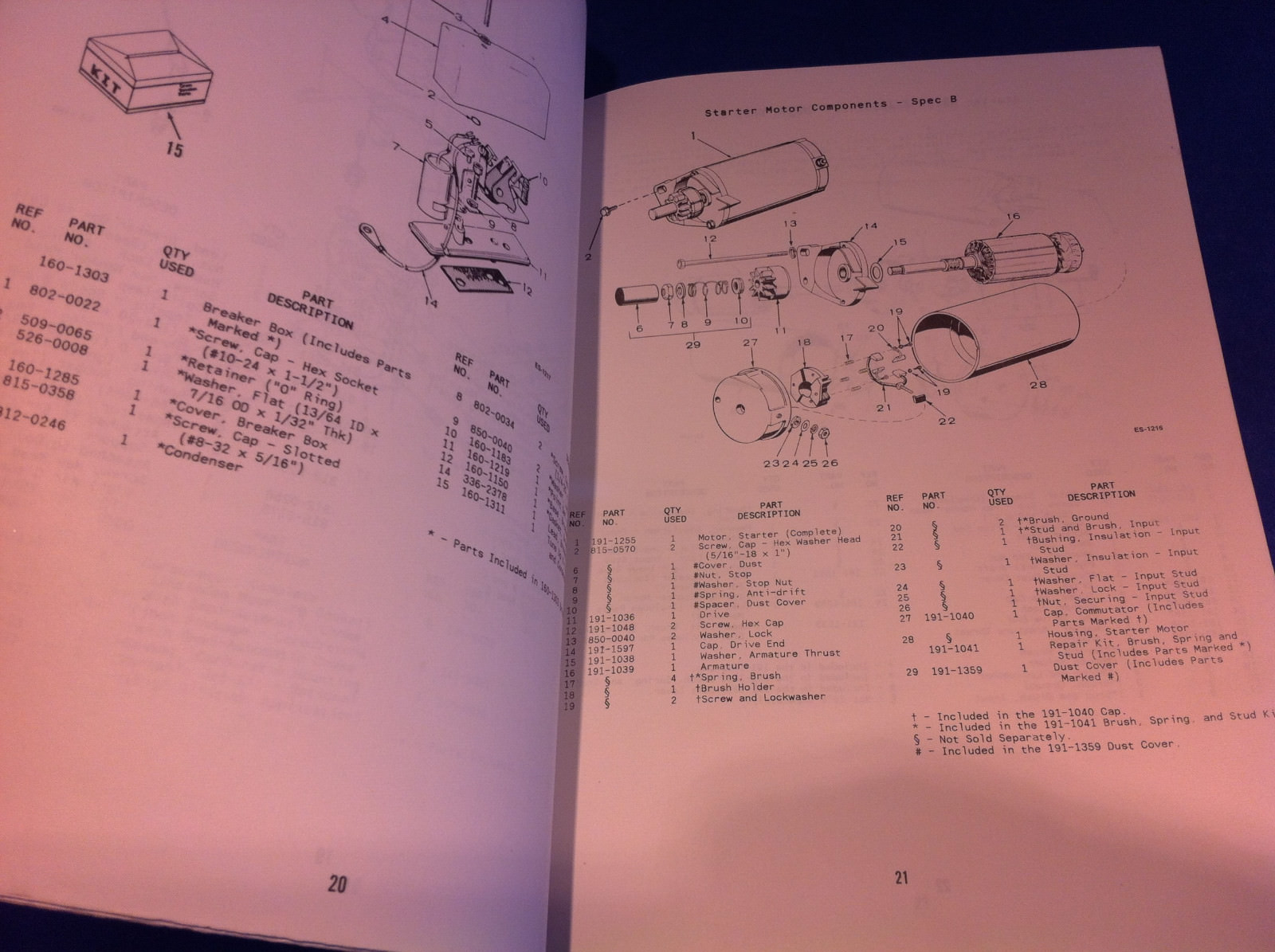 ONAN B48G-GA020 B48G-GA019.9 ENGINE MANUAL PARTS MANUAL CATALOG .