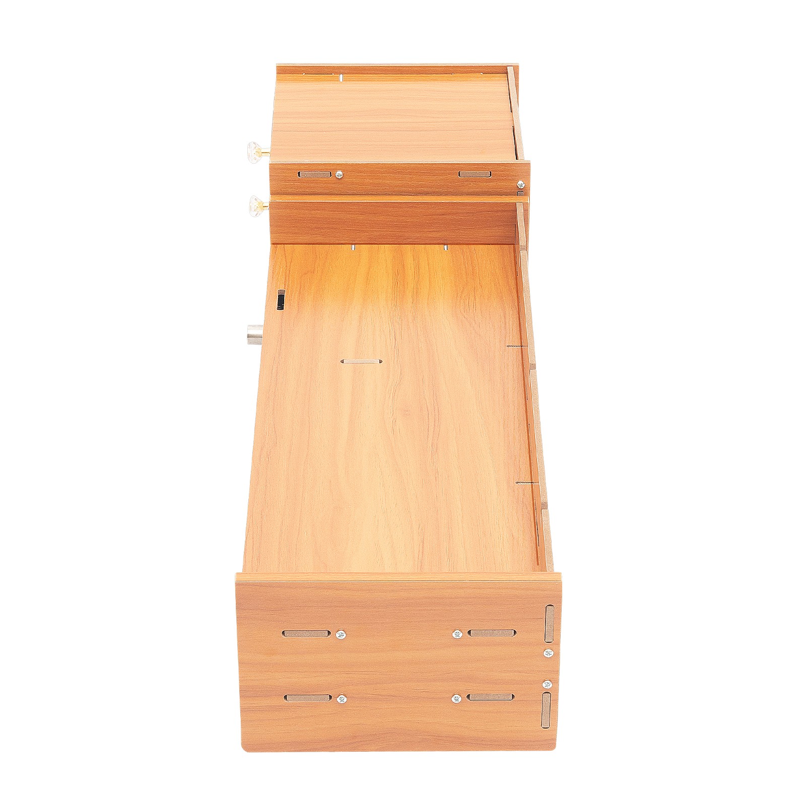Computer Monitor Stand With Lockable Drawer & Phone Holder For Home Office