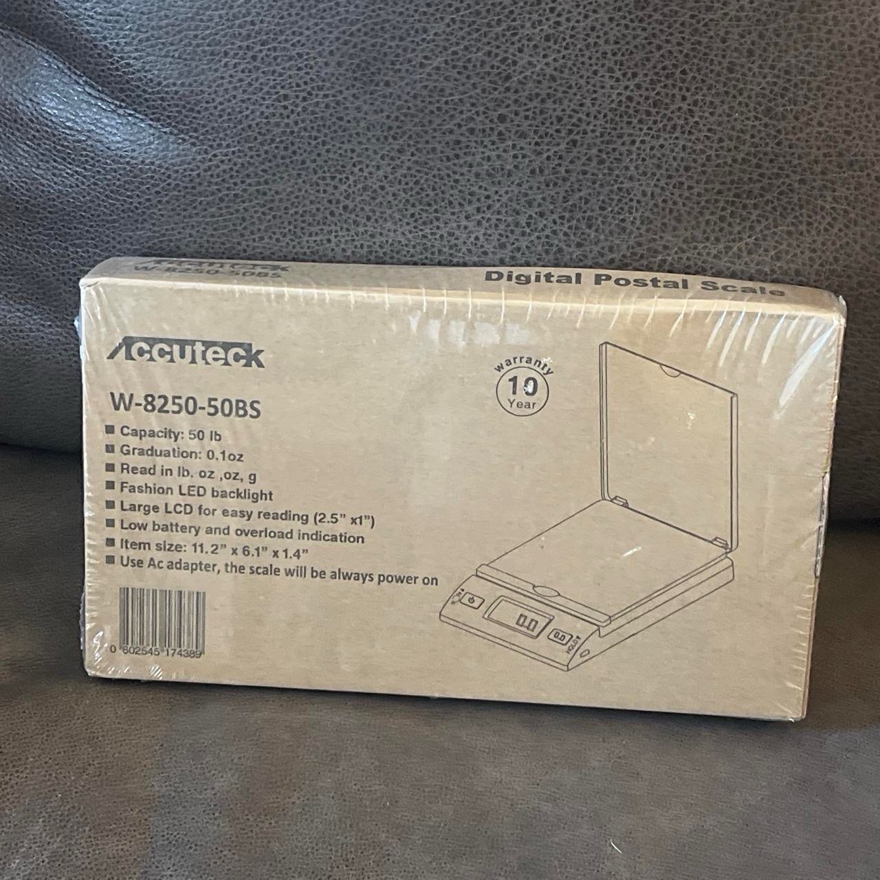 Accuteck W-8250-50bs, 50lb Digital Shipping Postal Scale BRAND NEW w/Adapter