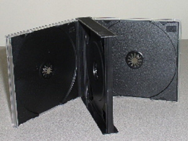 4 NEW 24MM CHUBBY TRIPLE 3 CD JEWEL CASES W BLACK TRAY – 3CD, FREE SHIPPING