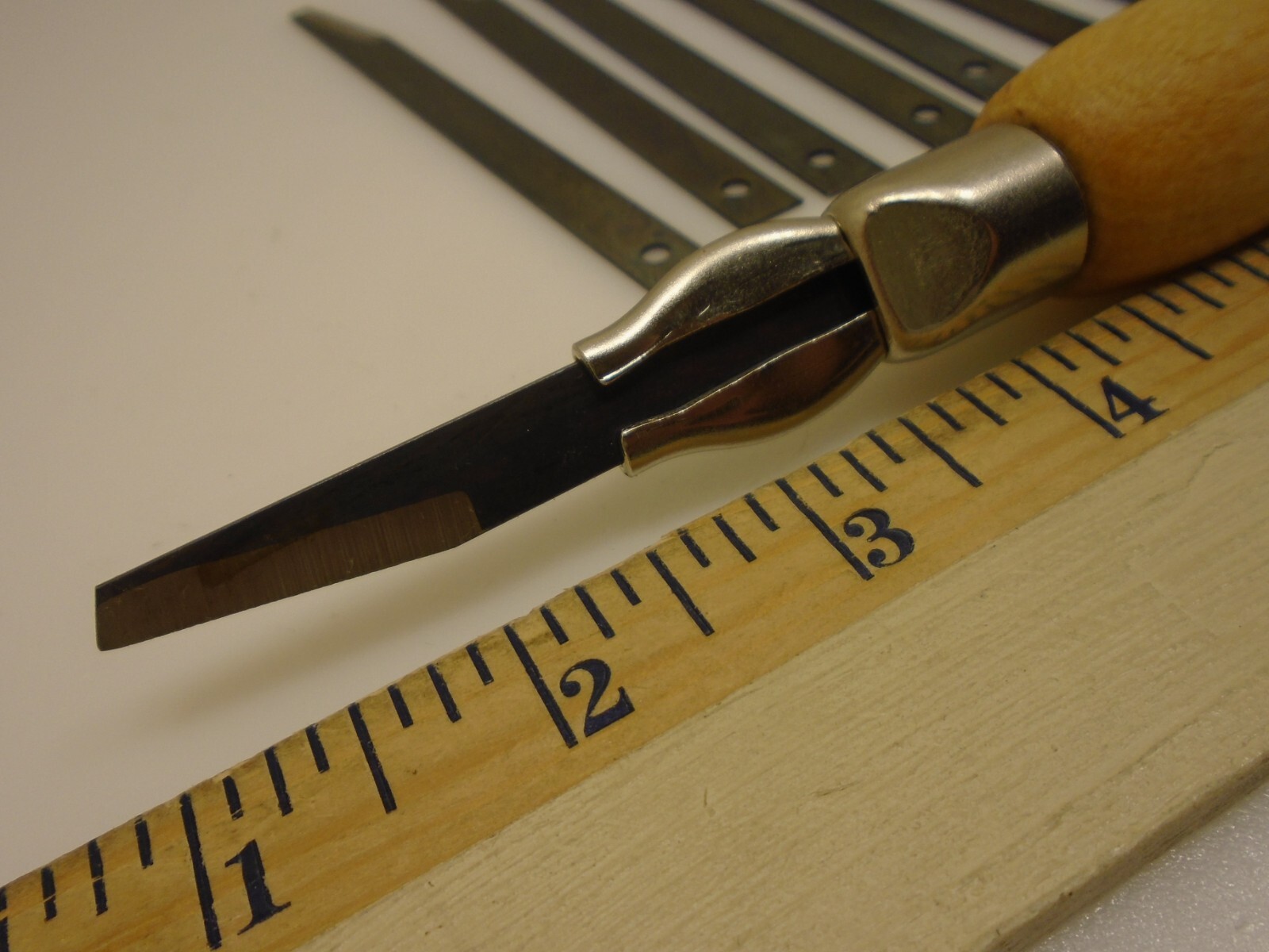 R Murphy Extension Blades (12) Bevel 2EXBB 4 3/4″ x 3/8 inch 18ga 86801 & Handle