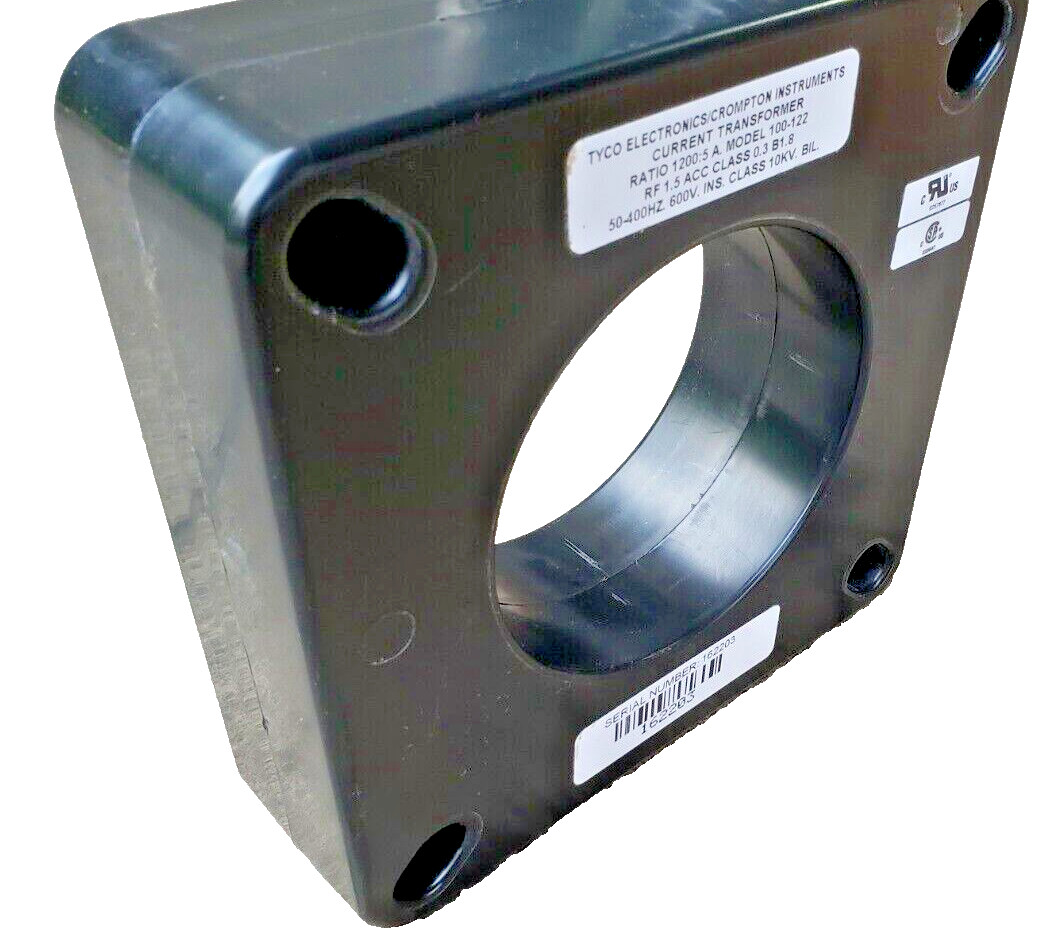 TYCO 100-122, 100122 Ratio 1200:5 A CURRENT TRANSFORMER 10KV. BIL. (Brand New)