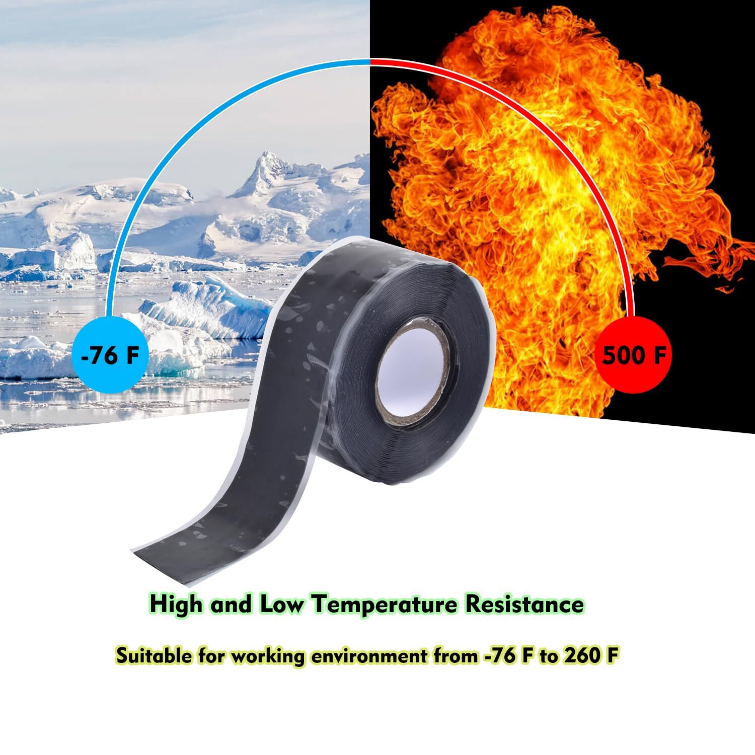 Self Fusing Silicone Tape for Plumbing Non-Adhesive Leak Seal Tape Waterproof