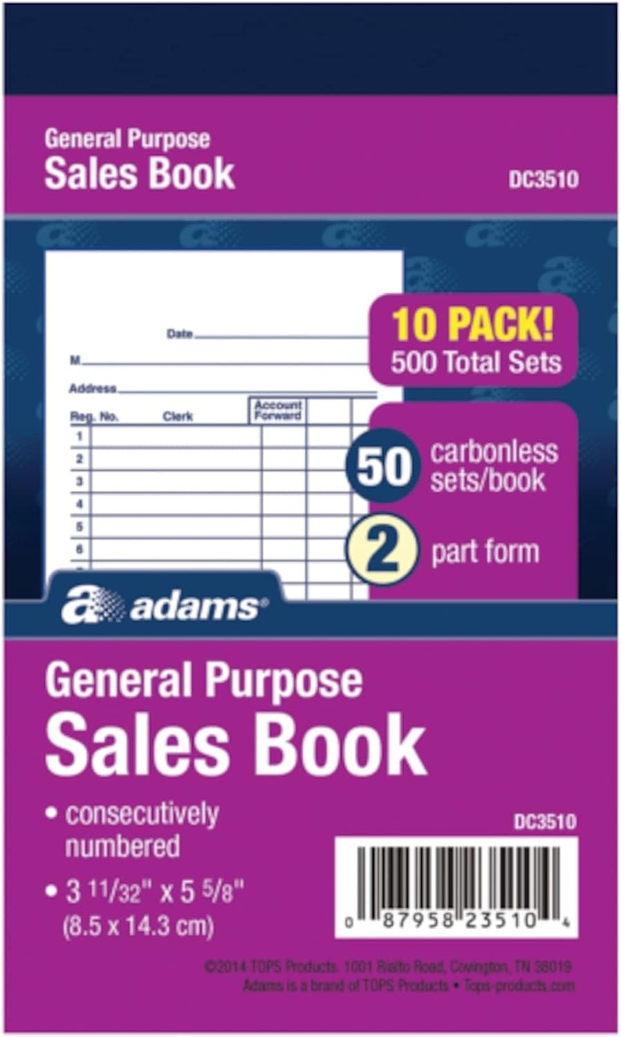 2-Part Carbonless Sales Books, 50 Sets Each, Perfect for On-the-Go Transactions