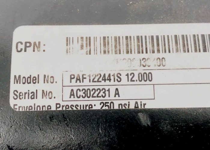 New Parker PAF122441S-12.000 Pneumatic Cylinder 12″ Stroke 250psi – No Box