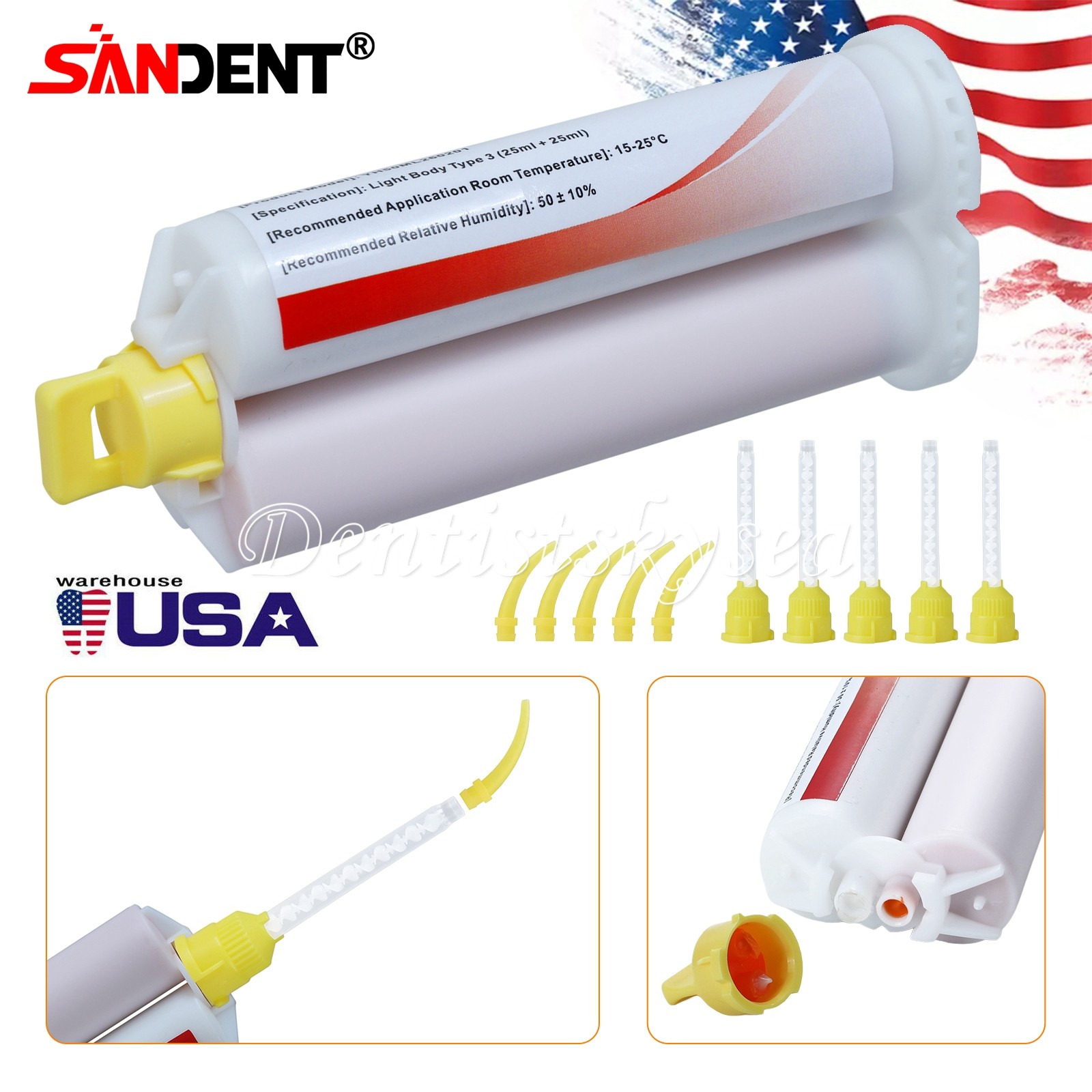 2 x Light Body Regular Set Dental Vinyl Polysiloxane Impression Material VPS PVS