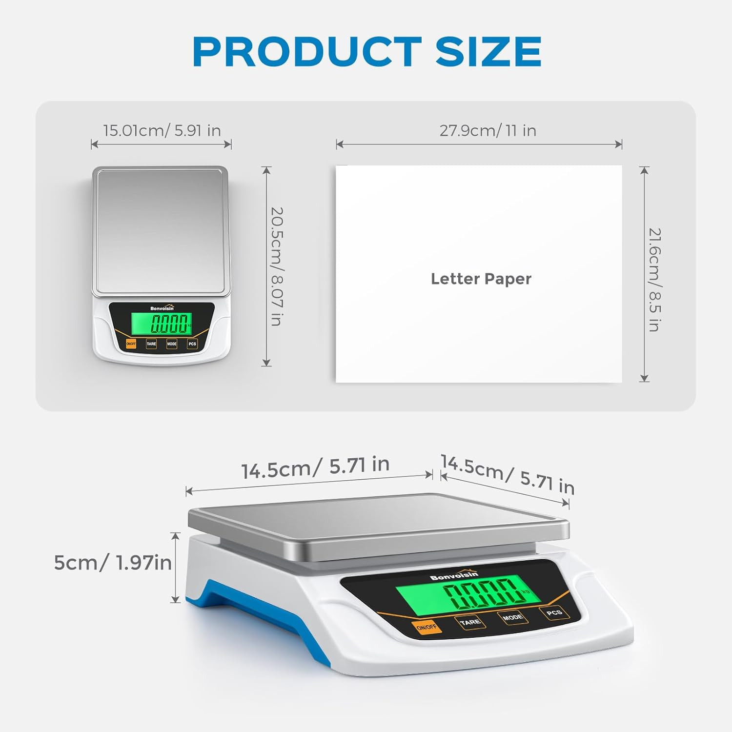 Bonvoisin Digital Scale 0.1 Gram Accuracy Precision Lab Scale 6000G Scientific D