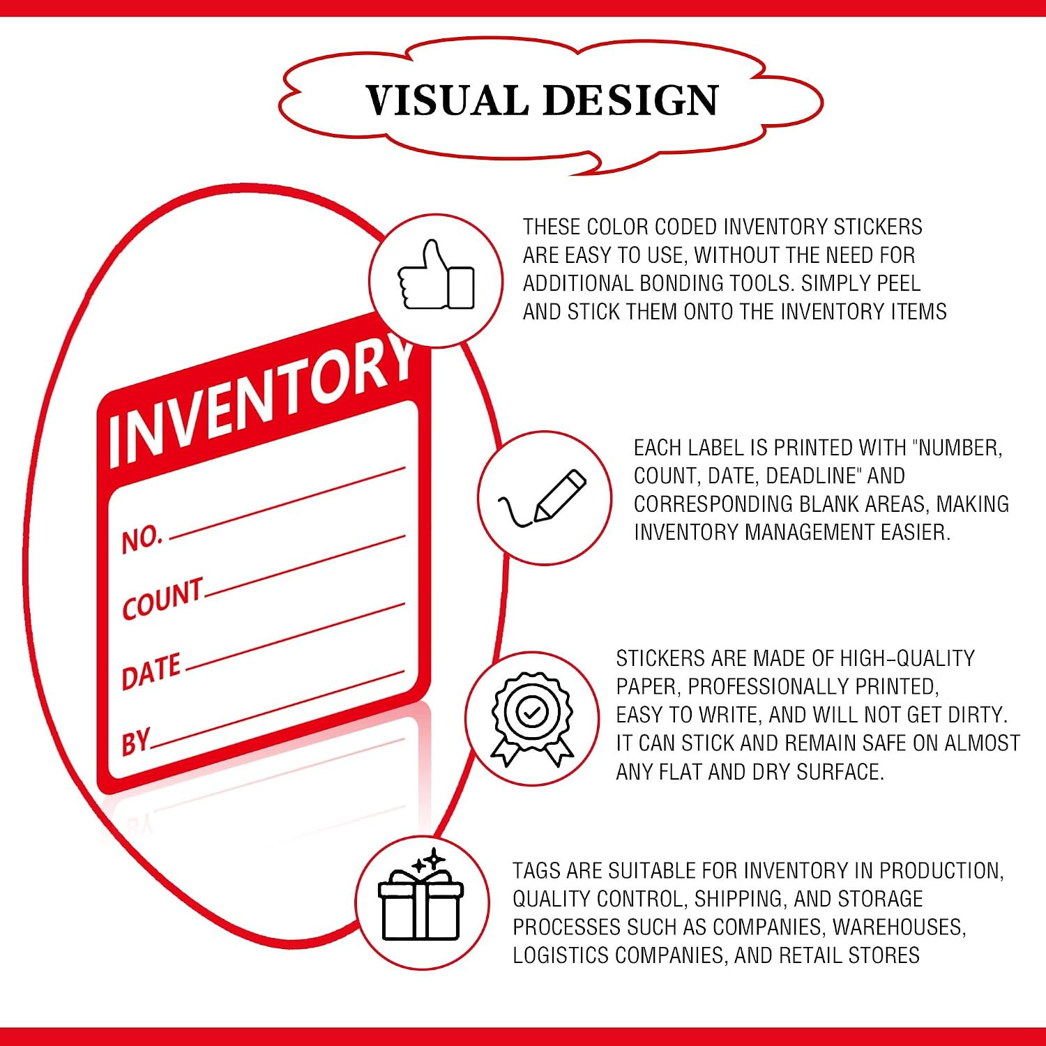 Inventory Labels Inventory Organizer Stickers 2 X 2 Inch – Inventory Control Lab