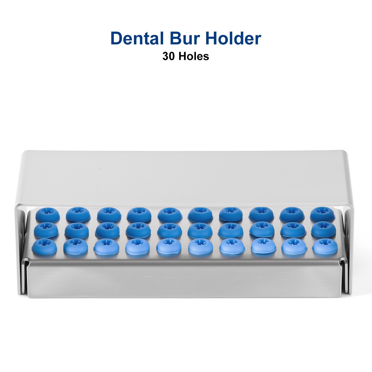 30Holes Dental Autoclave Bur Holder Block Disinfection Sterilizer for FG/CA Burs