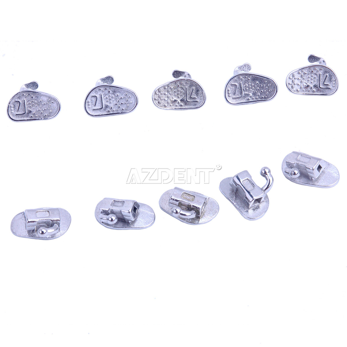 AZDENT Dental Orthodontic Bondable Buccal Tube 1st /2nd Molar Roth /MBT Non-Conv