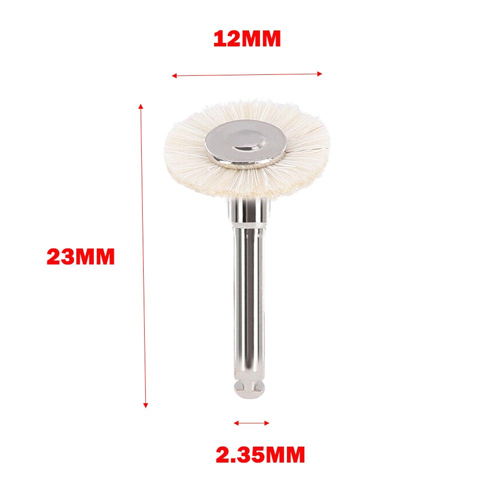 5Pc Goat Hair Dental Polishing Brush Wheel 2.35mm Contra Angle RA Latch Type US