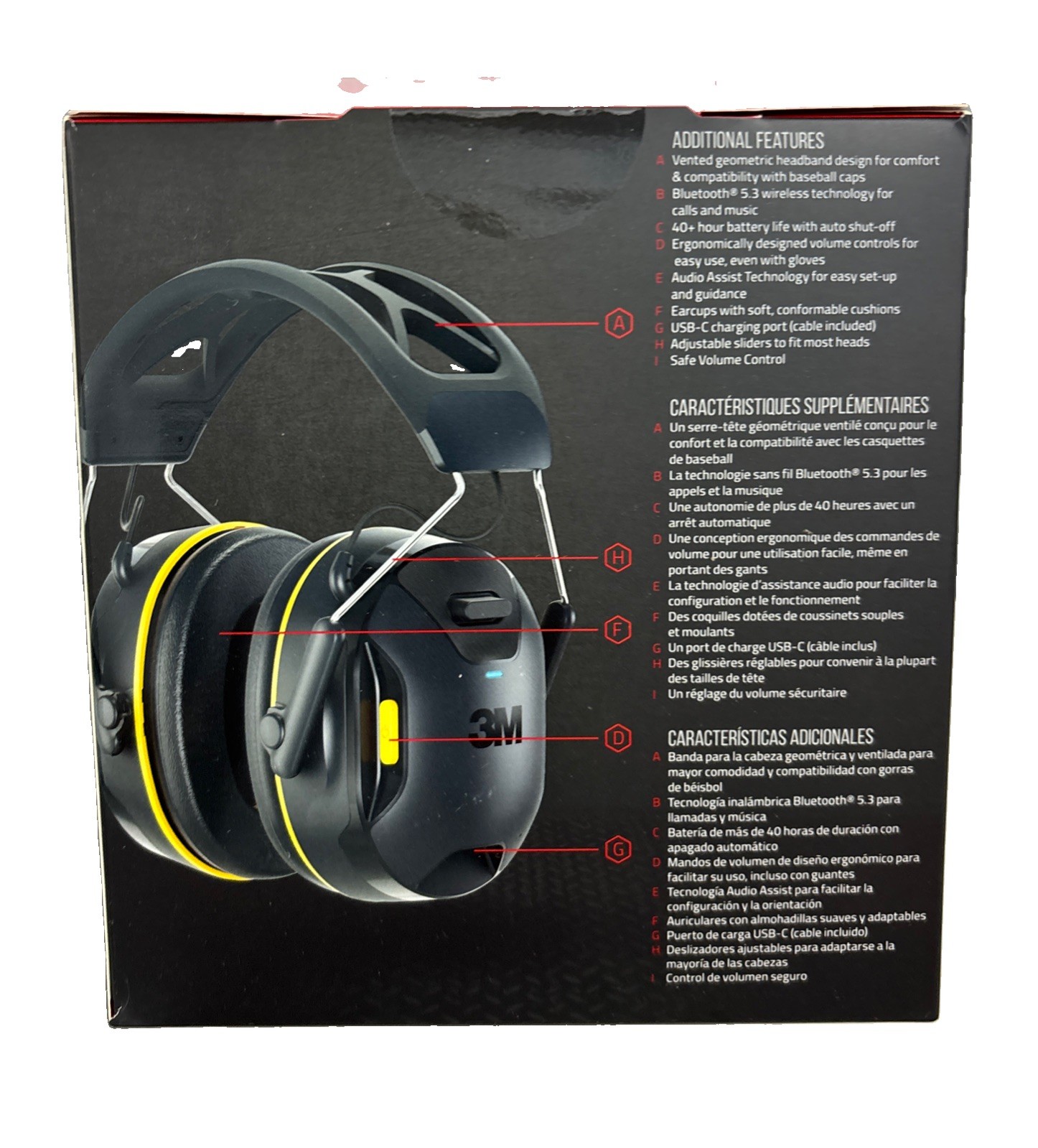 3M WorkTunes Connect Hearing Protection -26dB NRR, Bluetooth, IP44, New & Sealed