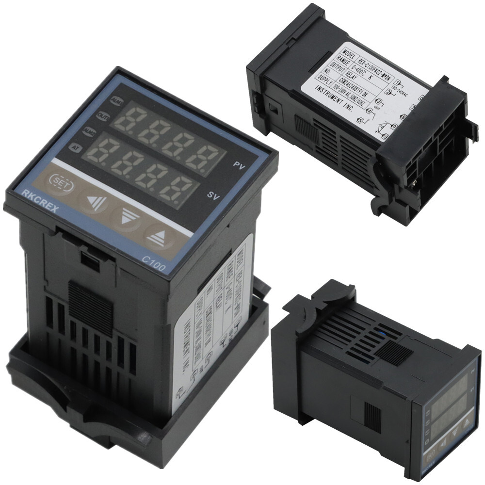 AC 100-240V Digital PID Temperature Controller Thermostat REX-C100 Thermocouple