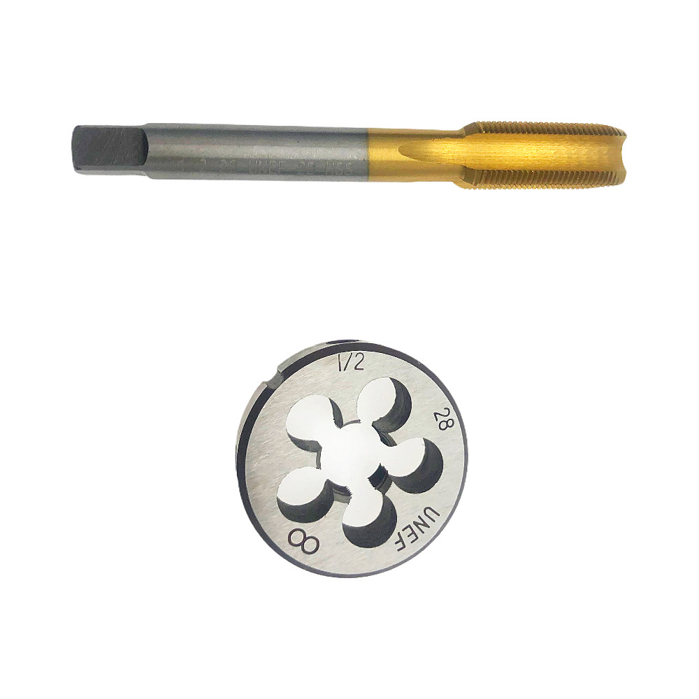 Tap & Die Set 1/2″-28 New 1/2-28 Gunsmithing TiN Coated RH Thread For 1/2″-28