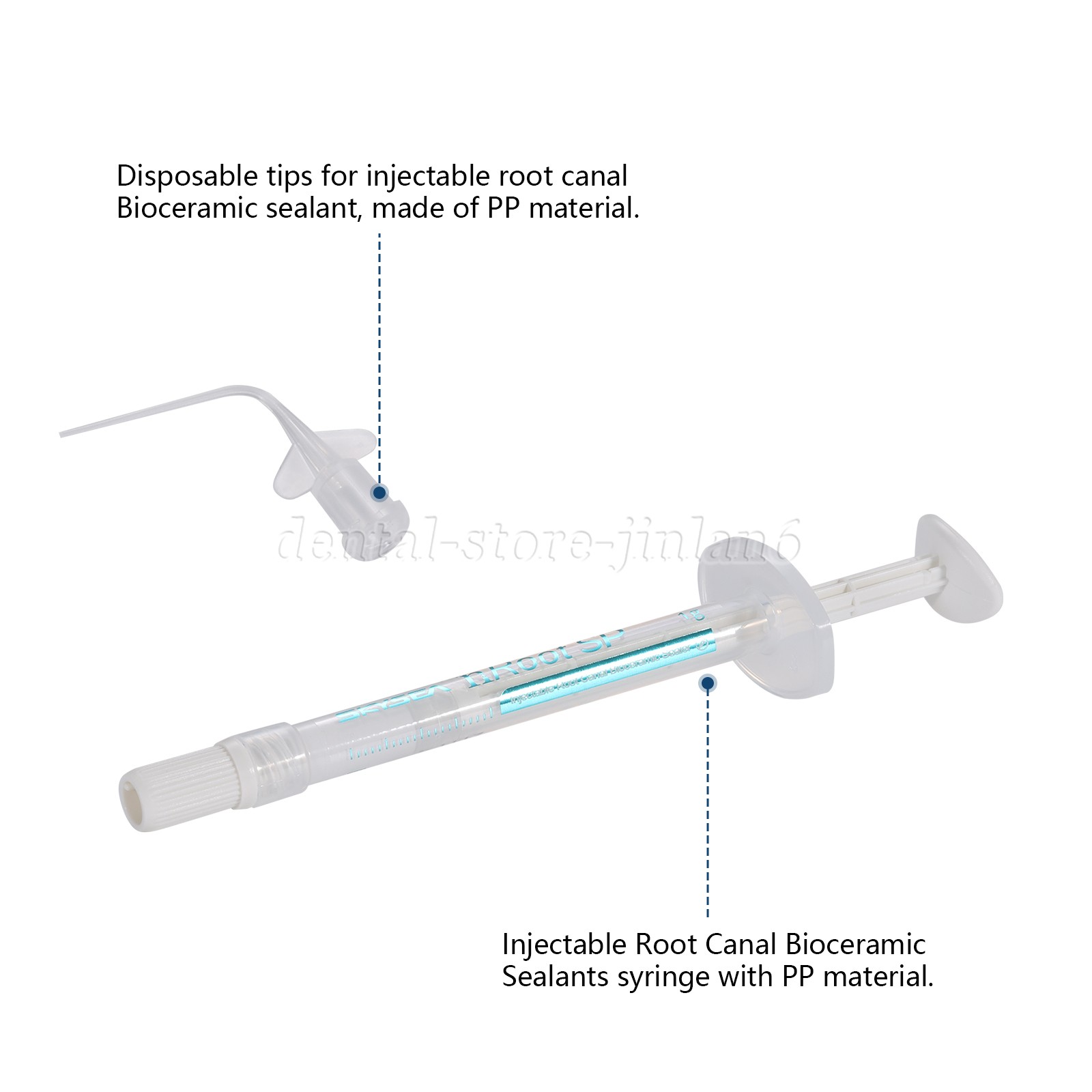 Dental Endo Materials Injectable Root Canal Bioceramic Sealer 1g Pre-mix Syringe